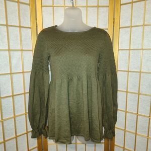 Roolee Textured Olive Blouse